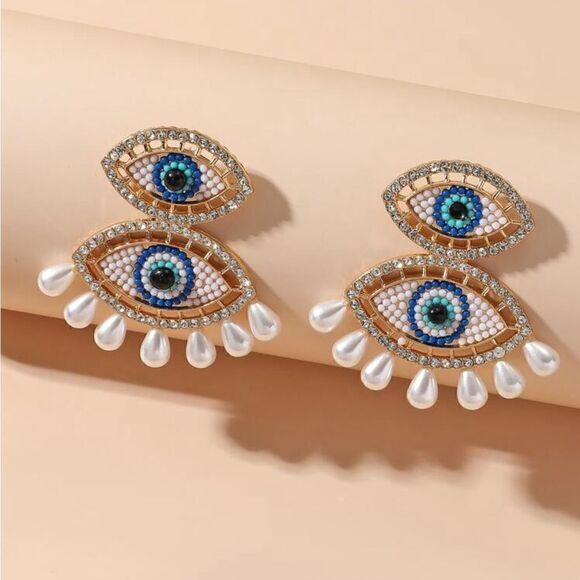 Anthropologie Jewelry - Evil eye earring drop A467